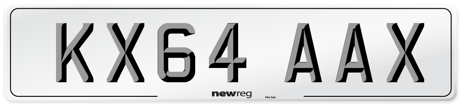 KX64 AAX Number Plate from New Reg